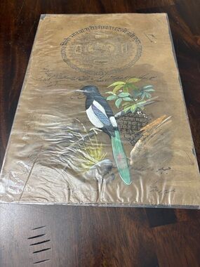 Authentic Indian on Vintage stamp paper - Bird Illustration Print